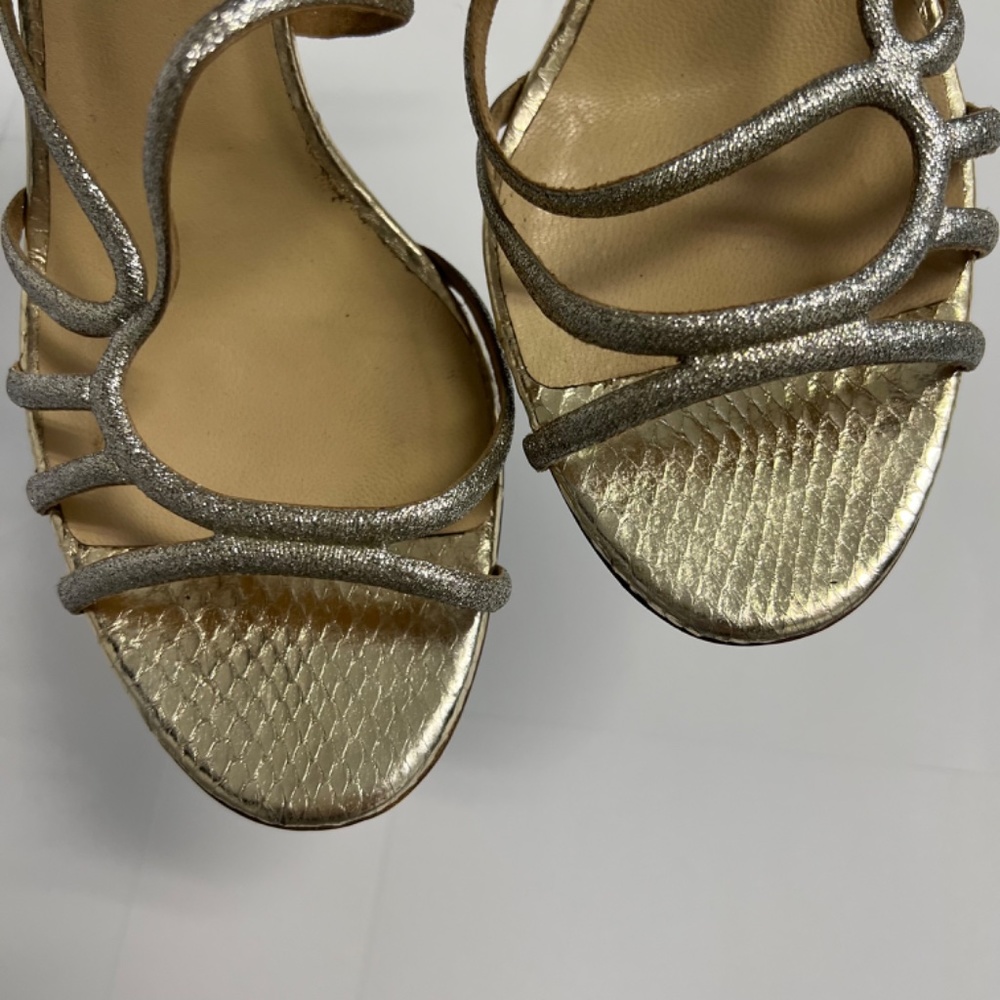 Jimmy Choo Straits D’Orsay Gold Heels - Picture 14 of 14